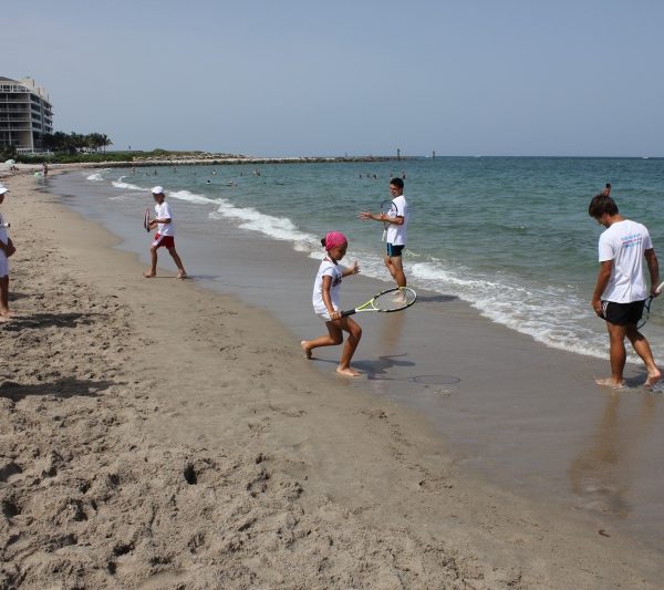 Tennis Camps Summer beach practice